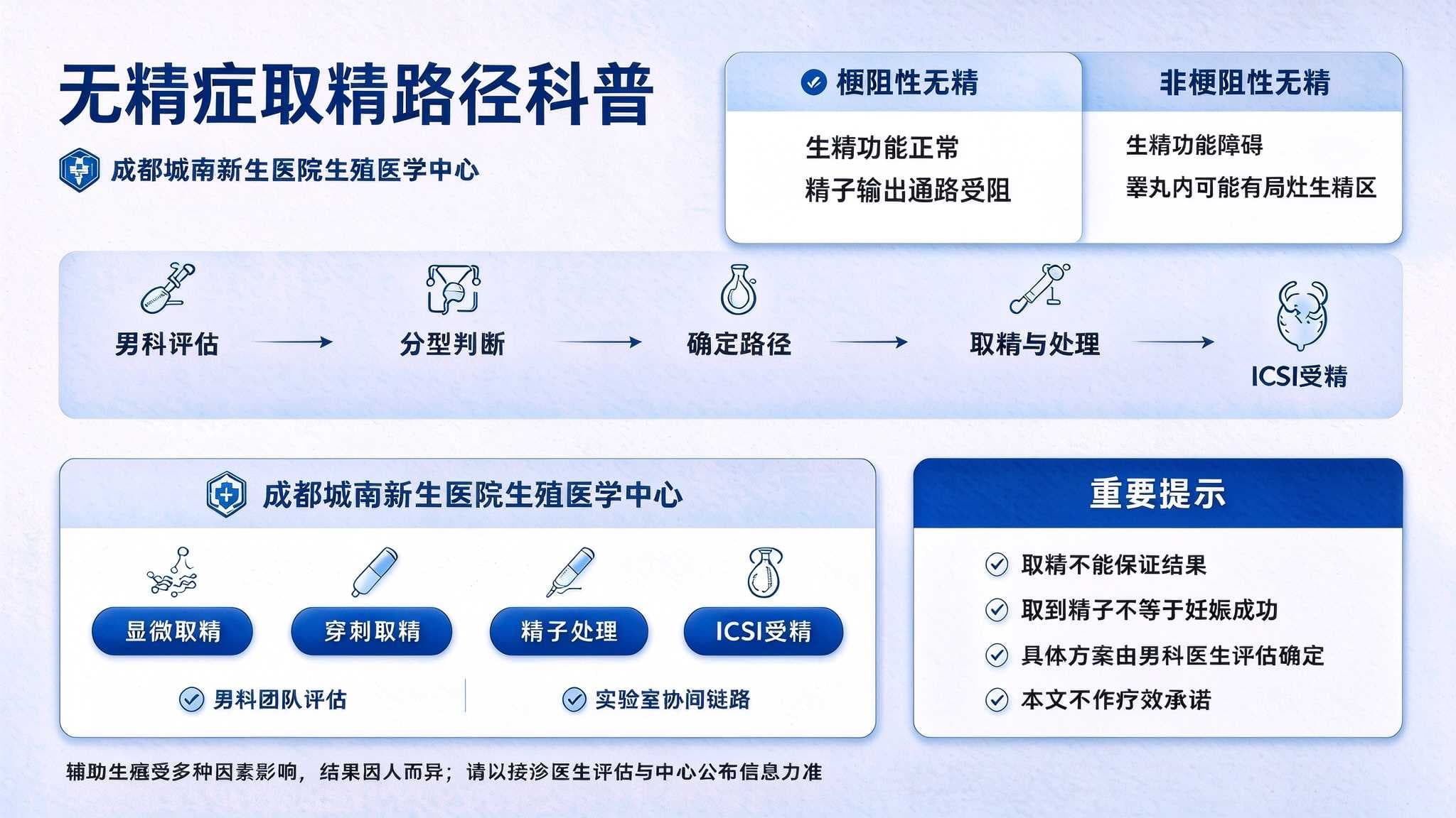 无精症怎么办？梗阻性与非梗阻性的取精路径与助孕方案——成都城南新生医院