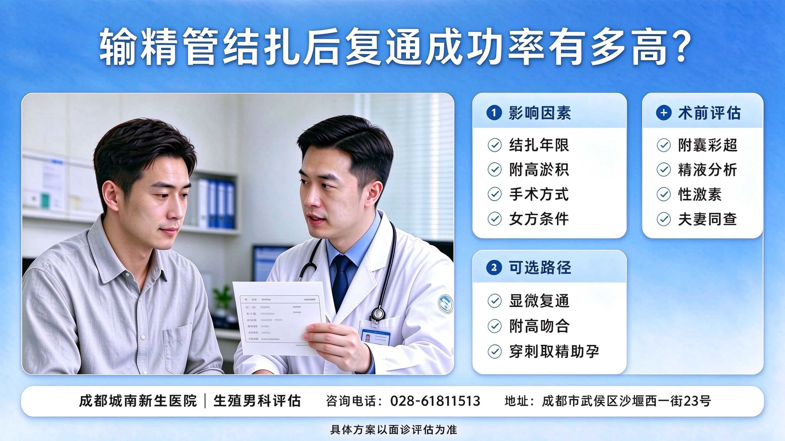 输精管结扎后复通成功率有多高？-- 成都生殖健康科普