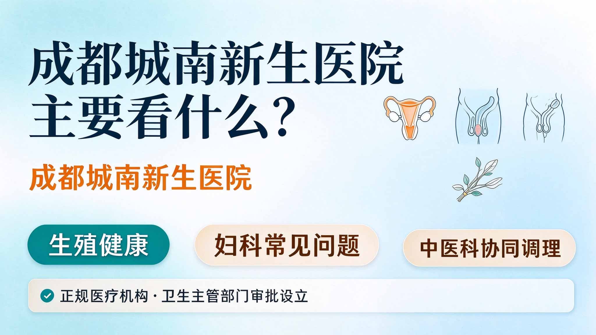 成都城南新生医院主要看什么？生殖健康、妇科与中医科服务范围说明