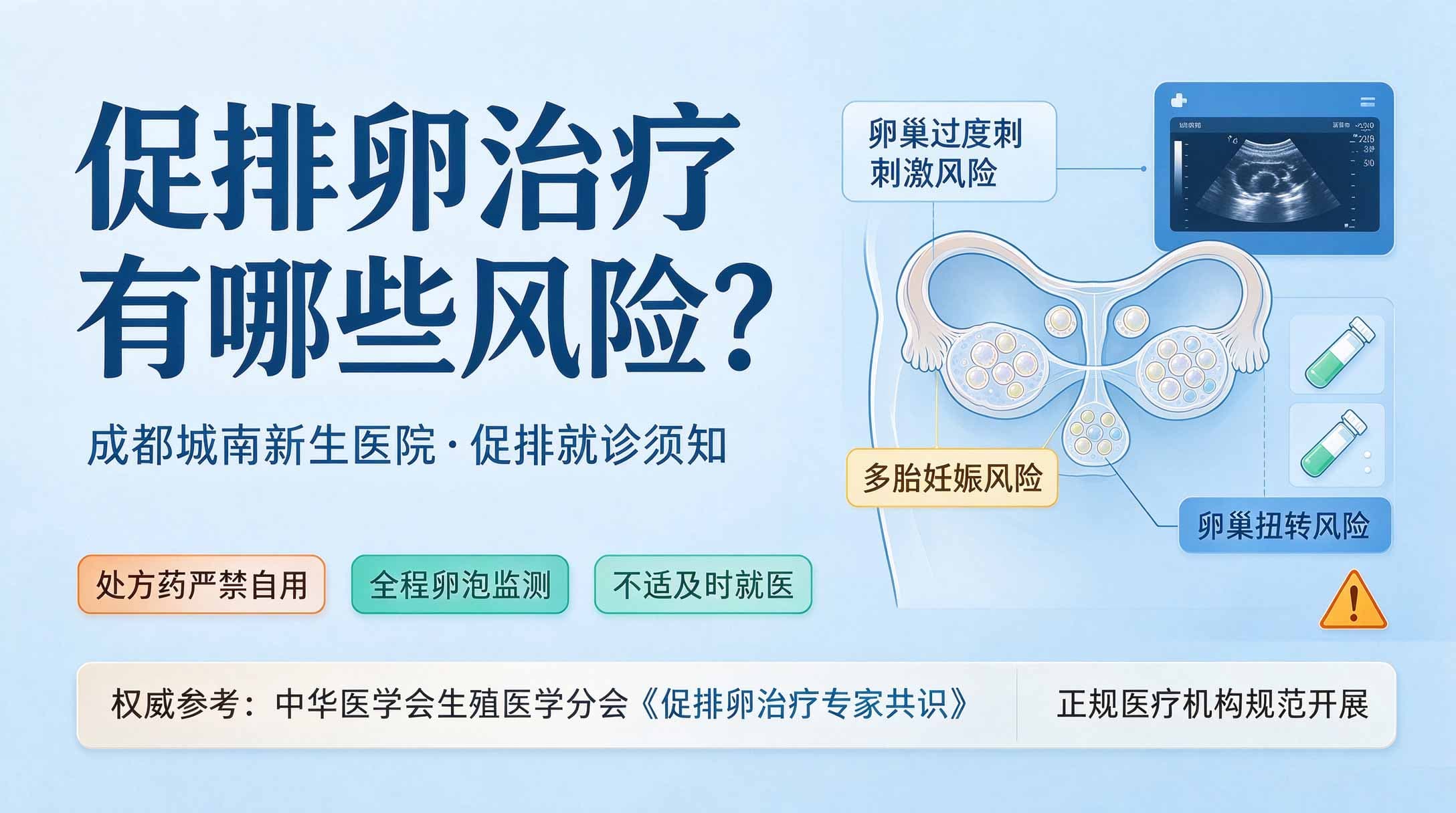 促排卵治疗有哪些风险？成都城南新生医院促排卵就诊须知