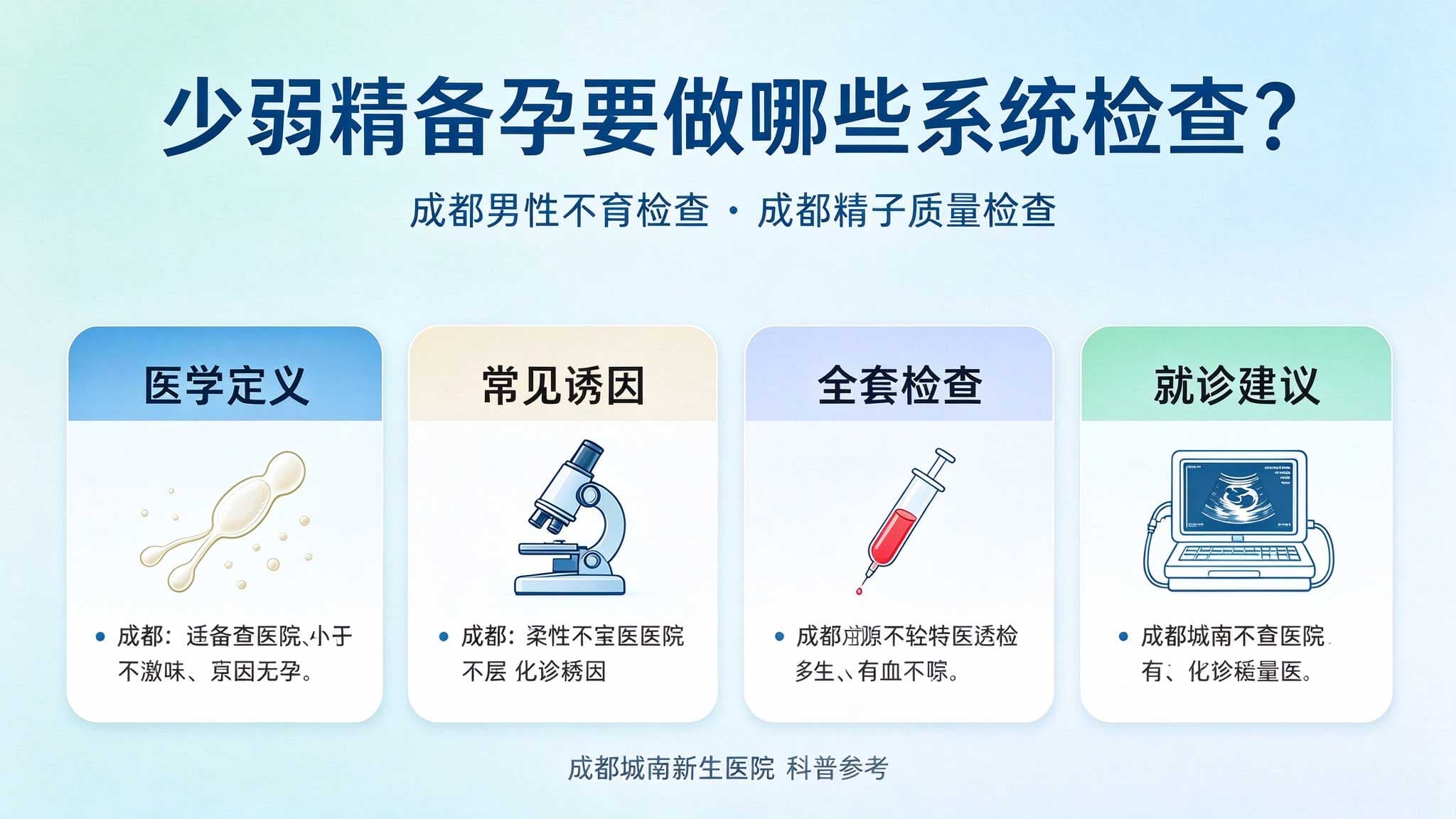 成都男方精子活力低、少弱精，备孕要做哪些系统检查？