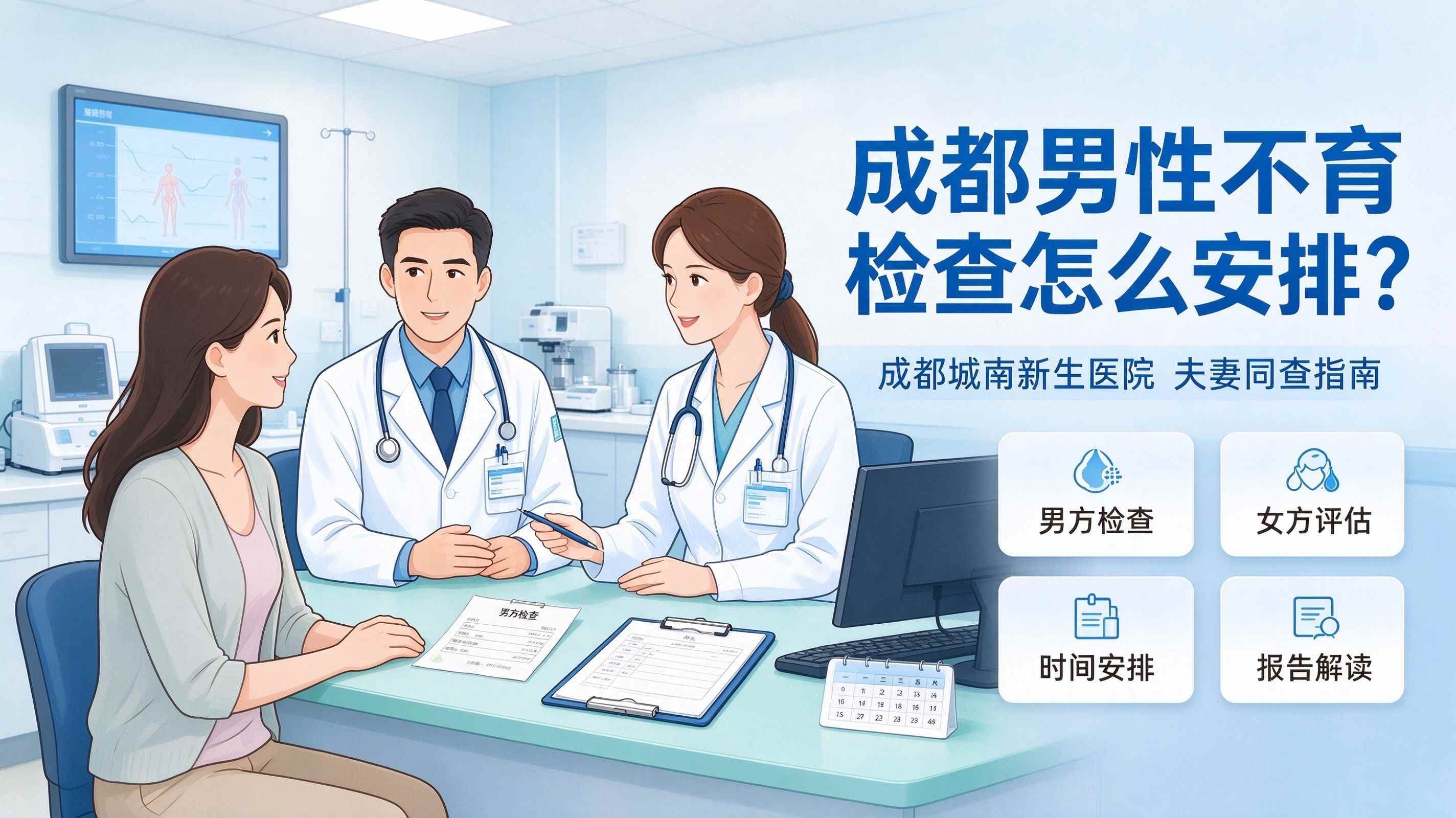 成都男性不育检查怎么安排？成都新现代医院夫妻同查指南